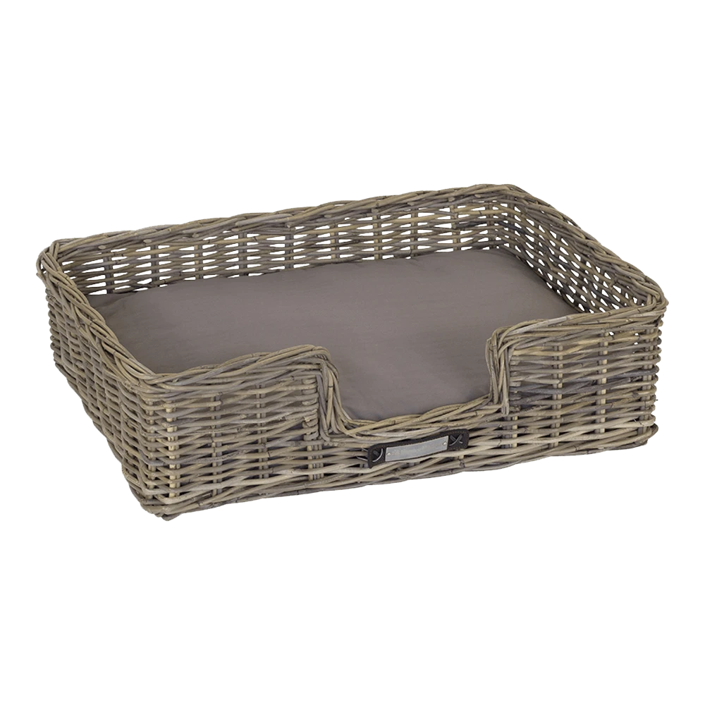 Klassieke Rieten Hondenmand - L - Rechthoekig - Happy House 3 Klassieke Rieten Hondenmand - L - Rechthoekig - Happy House