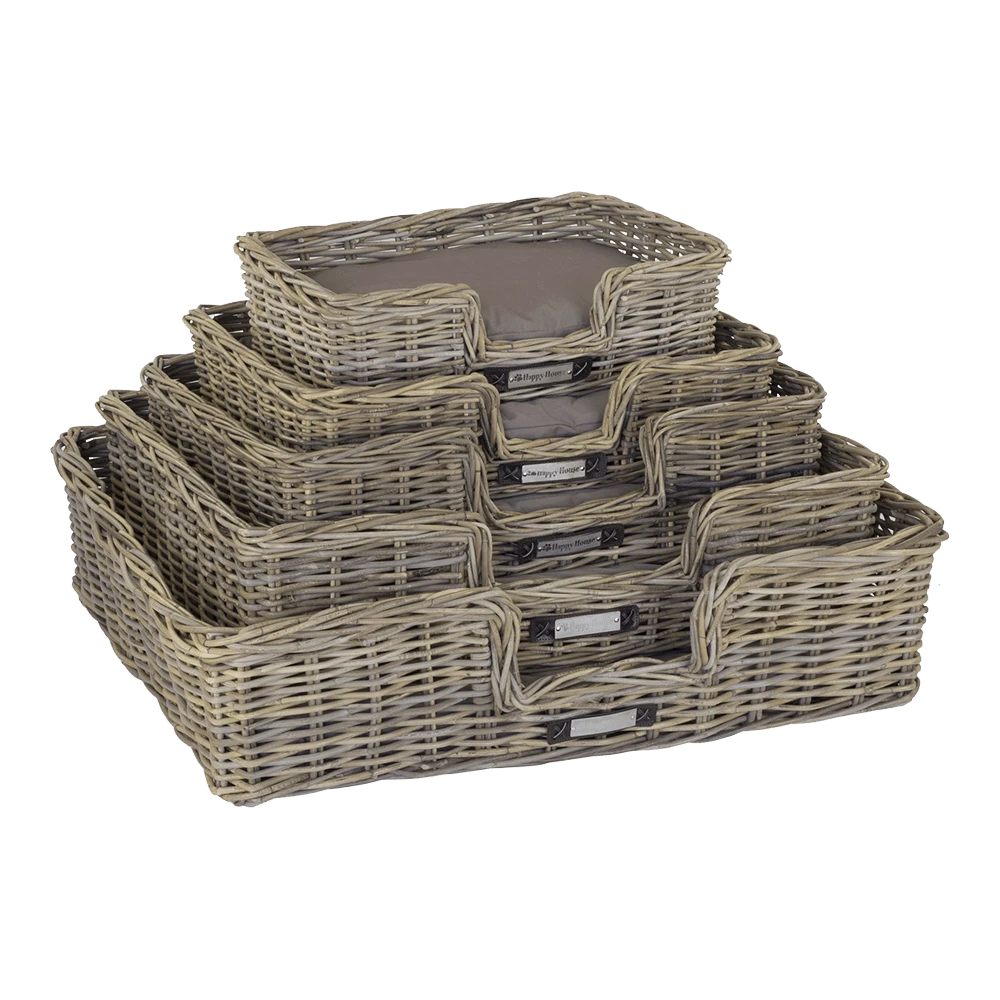 Klassieke Rieten Hondenmand - L - Rechthoekig - Happy House 7 Klassieke Rieten Hondenmand - L - Rechthoekig - Happy House - Afbeelding 5
