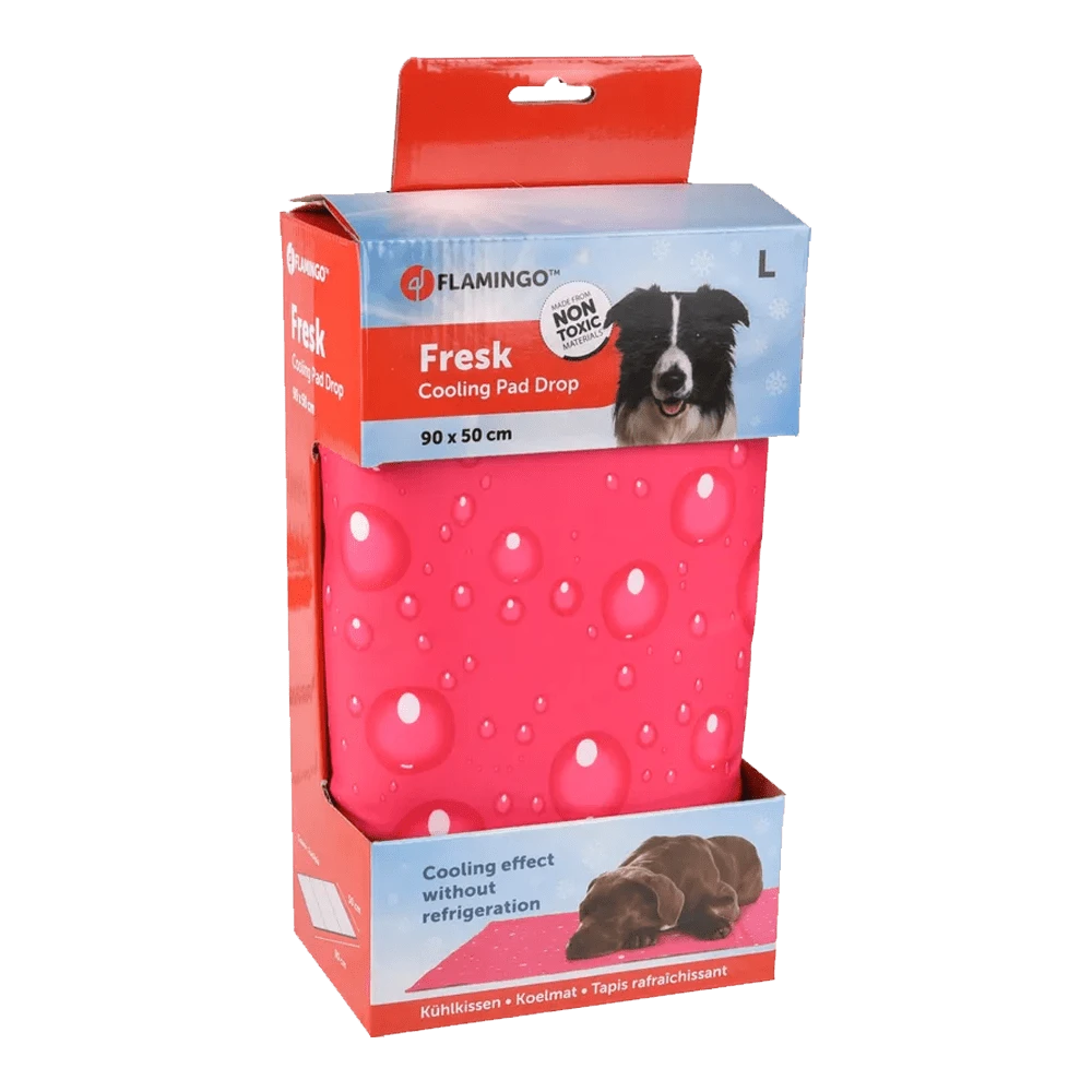 Flamingo Koelmat Fresk Drop Rechthoek Fuchsia - L - 90x50cm - Rood 4 Flamingo Koelmat Fresk Drop Rechthoek Fuchsia - L - 90x50cm - Rood - Afbeelding 2