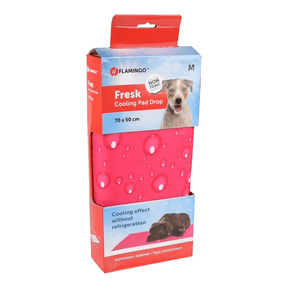 Flamingo Koelmat Fresk Drop Rechthoek Fuchsia - M - 70x50cm - Rood 4 Flamingo Koelmat Fresk Drop Rechthoek Fuchsia - M - 70x50cm - Rood - Afbeelding 2