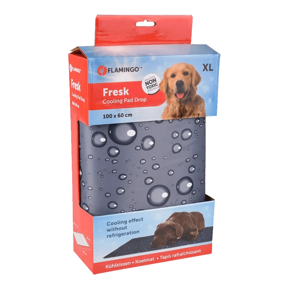 Flamingo Koelmat Fresk Drop Rechthoek - XL - 100x60cm - Grijs 4 Flamingo Koelmat Fresk Drop Rechthoek - XL - 100x60cm - Grijs - Afbeelding 2
