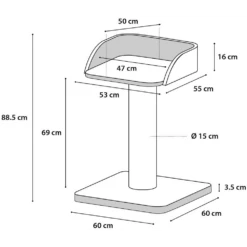 Flamingo Krabpaal Goliath 2 - Grijs - 60x60x89cm 8 Flamingo Krabpaal Goliath 2 - Grijs - 60x60x89cm -Huisdier Uitgebreid Winkel krabpaal goliath 2 grijs 60x60x89cm flamingo 3