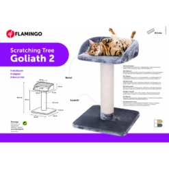 Flamingo Krabpaal Goliath 2 - Grijs - 60x60x89cm 9 Flamingo Krabpaal Goliath 2 - Grijs - 60x60x89cm -Huisdier Uitgebreid Winkel krabpaal goliath 2 grijs 60x60x89cm flamingo 4