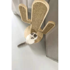 Krabpaal Houte Cactus - Naturel - 40x40x80cm - Designed By Lotte -Huisdier Uitgebreid Winkel krabpaal houte cactus naturel 40x40x80cm designed by lotte 3