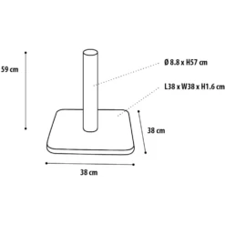 Flamingo Krabpaal Polset - Beige - L - 38x38x59cm -Huisdier Uitgebreid Winkel krabpaal polset beige l 38x38x59cm flamingo 3