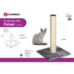 Flamingo Krabpaal Polset - Beige - L - 38x38x59cm -Huisdier Uitgebreid Winkel krabpaal polset beige l 38x38x59cm flamingo 4