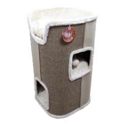 Krabton & Klimmeubel Met 2 Gaten - 75 Cm - Taupe/Beige -Huisdier Uitgebreid Winkel krabton klimmeubel met 2 gaten 75 cm taupe beige de boon 3