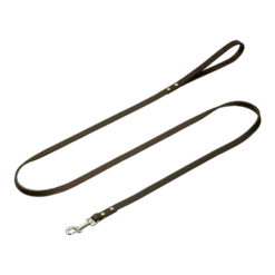 Flamingo Looplijn Rondo Geklonken Bruin - Leer - 130cm 20mm - Hondenhalsband