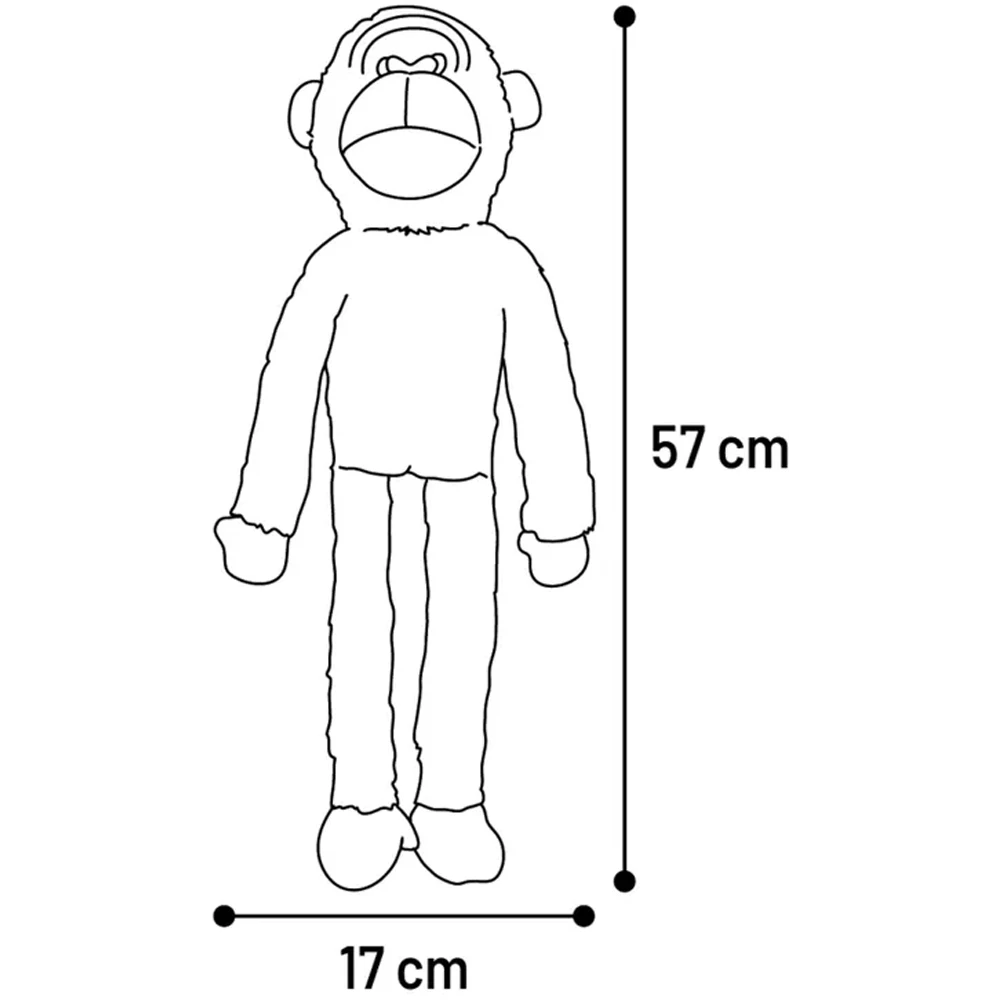 Flamingo Madina Aap - Bruin - 17x12x57cm - Hondenspeelgoed 5 Flamingo Madina Aap - Bruin - 17x12x57cm - Hondenspeelgoed - Afbeelding 3