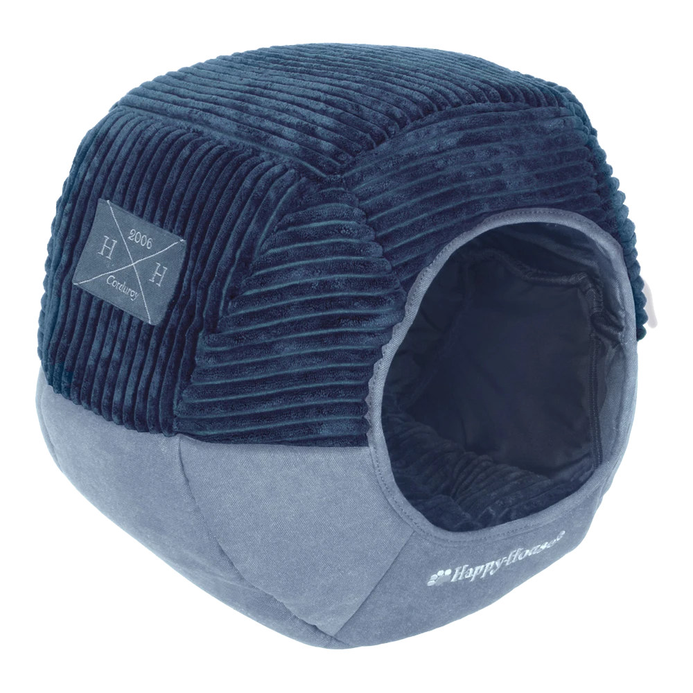 Mand Grot Rond Corduroy Collectie - S - Blauw - Happy House