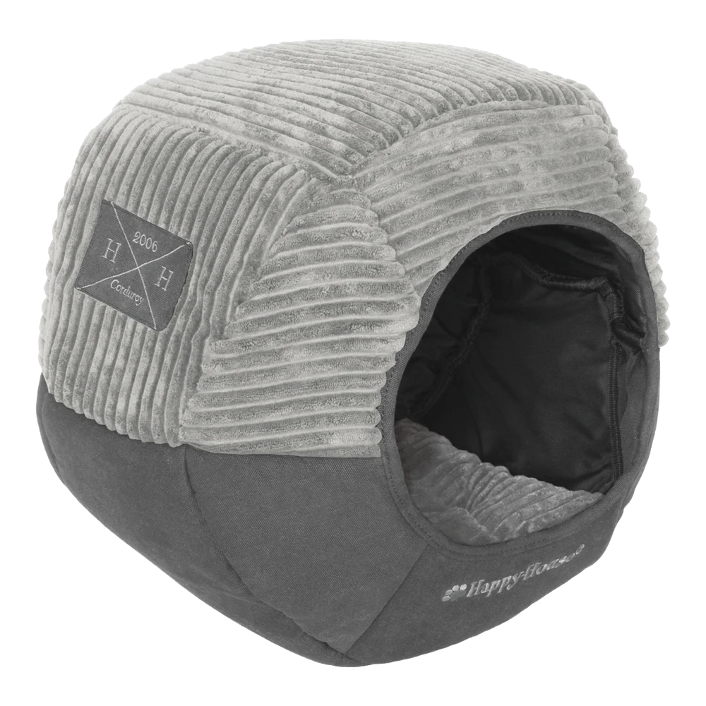 Mand Grot Rond Corduroy Collectie - S - Grijs - Happy House