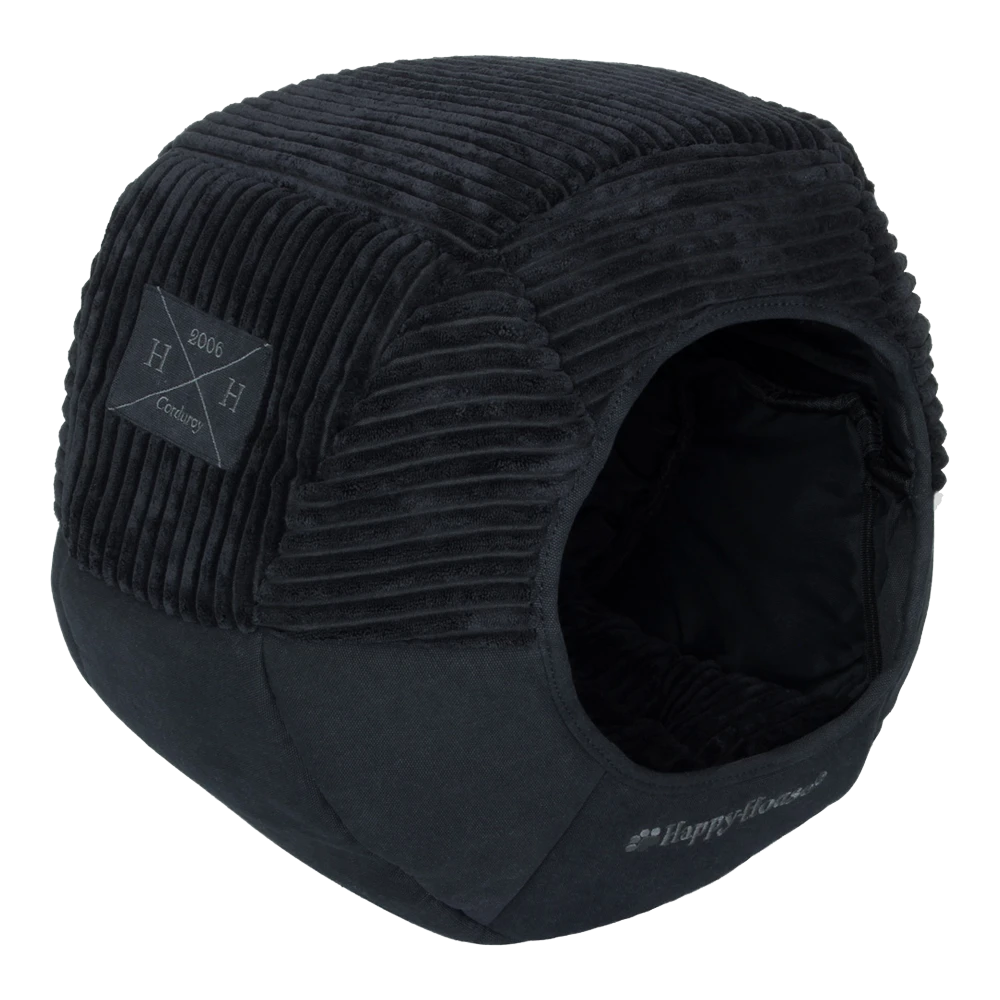 Mand Grot Rond Corduroy Collectie - S - Zwart - Happy House 3 Mand Grot Rond Corduroy Collectie - S - Zwart - Happy House