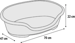 Flamingo Mand Somnus Plastic - Grijs - 60/70CM -Huisdier Uitgebreid Winkel mand somnus plastic grijs 60 70cm 2 2