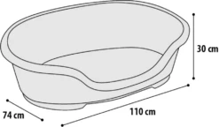 Flamingo Mand Somnus Plastic - Zwart - 95/110CM -Huisdier Uitgebreid Winkel mand somnus plastic zwart 95 110cm 2 3