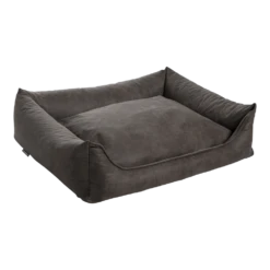 MaxxNobel Orthopedische Sofa Lederlook/teddy - Olijf - 100 X 80cm - Hondenmand