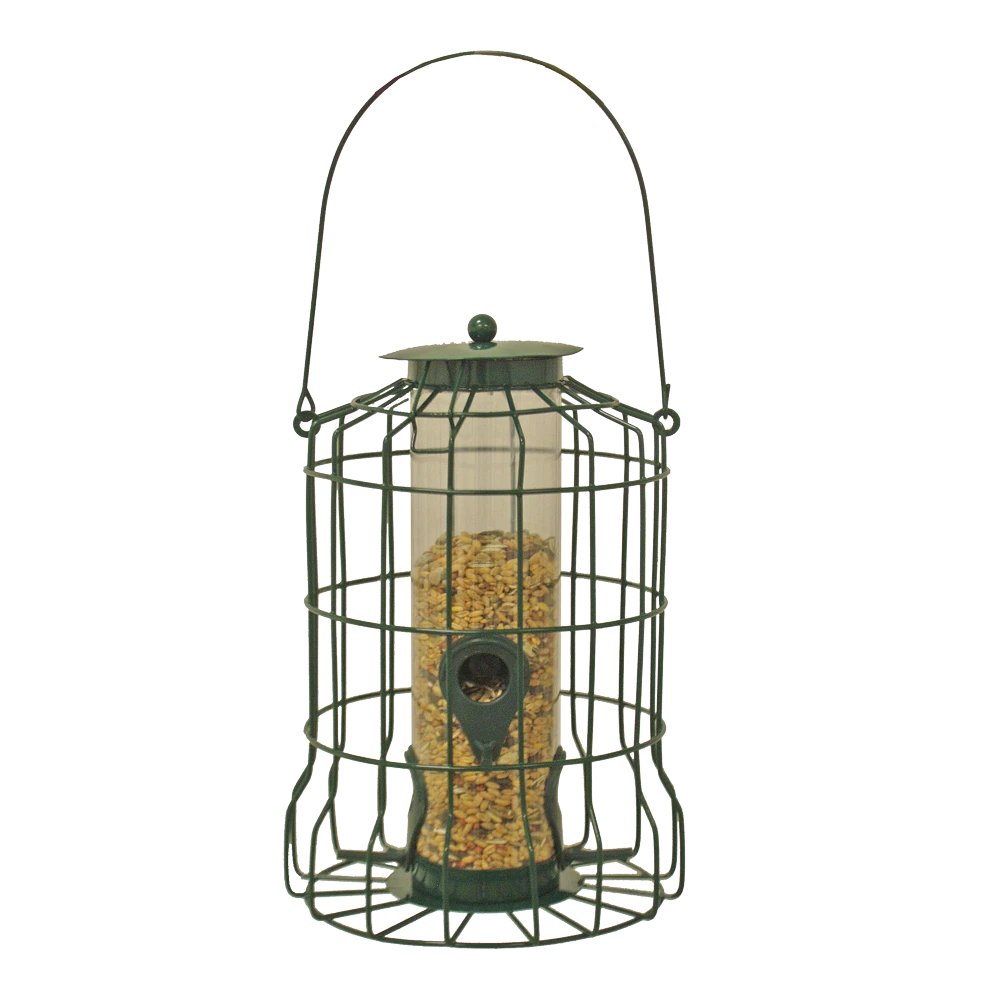 Metalen Voederautomaat Groen Voor Kleine Vogels, 24x U00d8 17 Cm - Afbeelding 2