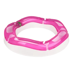 Flamingo Moggy Tunnel Met Bal - Roze/wit - 39x39x7,7cm