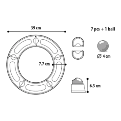 Flamingo Moggy Tunnel Met Bal - Roze/wit - 39x39x7,7cm -Huisdier Uitgebreid Winkel moggy tunnel met bal roze wit 39x39x7 7cm 4
