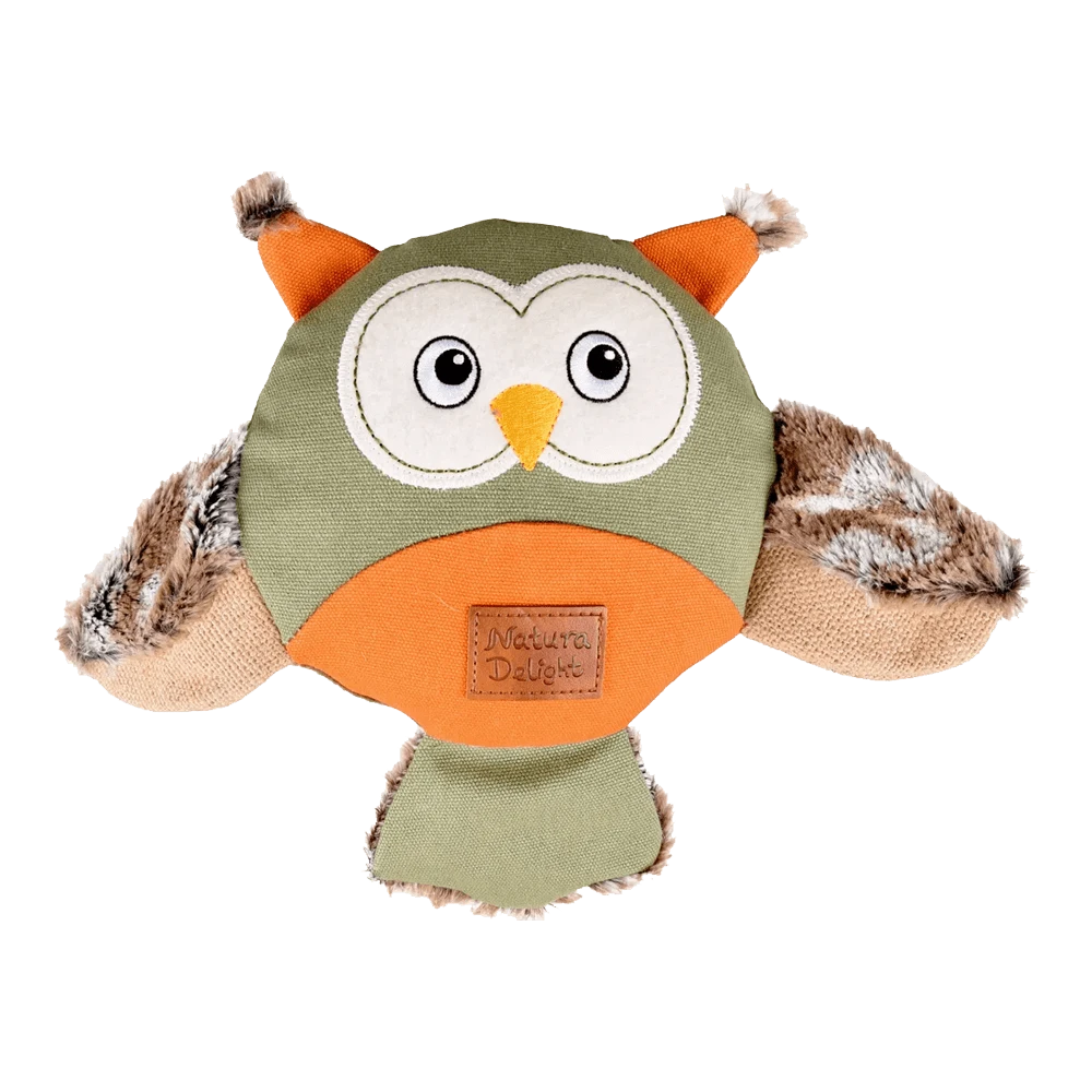 Flamingo Natura Delight Uil Hondenspeeltje - 24cm 3 Flamingo Natura Delight Uil Hondenspeeltje - 24cm