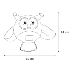 Flamingo Natura Delight Uil Hondenspeeltje - 24cm 7 Flamingo Natura Delight Uil Hondenspeeltje - 24cm -Huisdier Uitgebreid Winkel natura delight uil hondenspeeltje 24cm 3 1