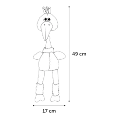 Flamingo Natura Delight Vogel + Bungee Hondenspeeltje - 49cm -Huisdier Uitgebreid Winkel natura delight vogel bungee hondenspeeltje 49cm 3 1