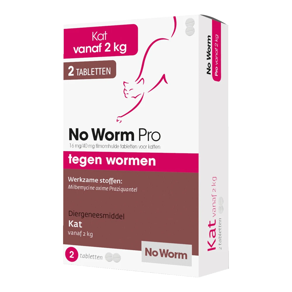 No Worm Pro Kat - Anti Wormenmiddel - Vanaf 2kg - 2 Tab. 3 No Worm Pro Kat - Anti Wormenmiddel - Vanaf 2kg - 2 Tab.