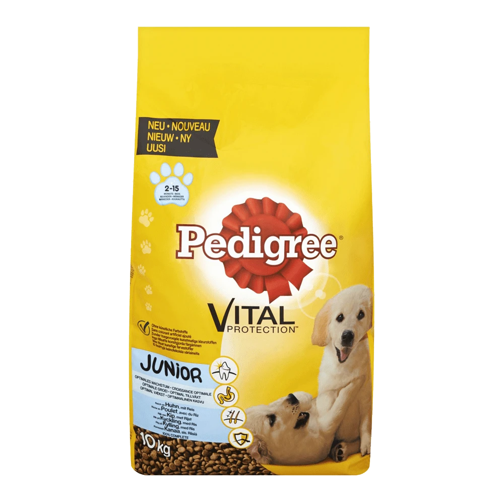 Pedigree Vital Protection Junior Brokken - Kip & Rijst - Puppyvoer - 10 Kg 3 Pedigree Vital Protection Junior Brokken - Kip & Rijst - Puppyvoer - 10 Kg