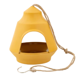 Point-Virgule Voederhuisje Voor Vogels - Bamboevezel Okergeel - 17.7 X 17.9 X 15.5cm