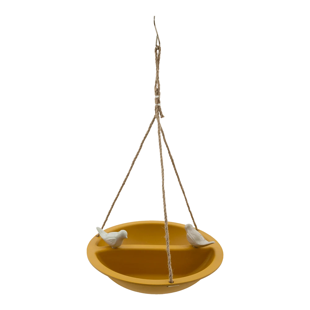 Point-Virgule Vogelbad/voederschaal Voor Vogels - Bamboevezel Okergeel - U00f827cm X H6cm