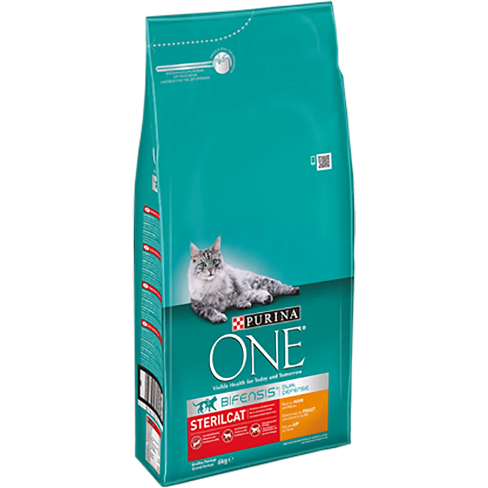 Purina One PURINAu00ae ONE Sterilcat Rijk Aan Kip & Tarwe Brokjes - Kattenvoer - 6kg 4 Purina One PURINAu00ae ONE Sterilcat Rijk Aan Kip & Tarwe Brokjes - Kattenvoer - 6kg - Afbeelding 2