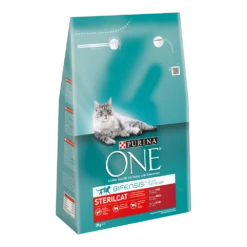 Purina One PURINAu00ae ONE Sterilcat Rijk Aan Rund & Tarwe Brokjes - Kattenvoer - 3kg