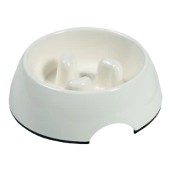 Flamingo Royal Slow Down Hondenvoerbak - Wit - 17,5cm - 350ml