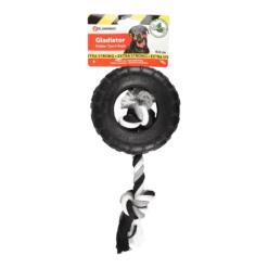 Flamingo Rubber Gladiator Band En Touw - 30cm -Huisdier Uitgebreid Winkel rubber gladiator band en touw 30cm 2 1