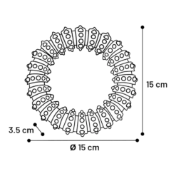 Flamingo Rubber Gladiator Ring - Zwart - 15.5cm -Huisdier Uitgebreid Winkel rubber gladiator ring zwart 155cm 2 1