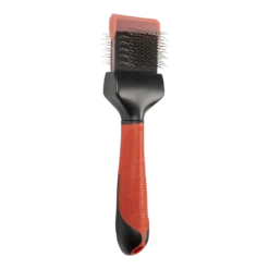 Flamingo Slickerborstel Zacht Met Handvat 2in1 - S - Hondenborstel