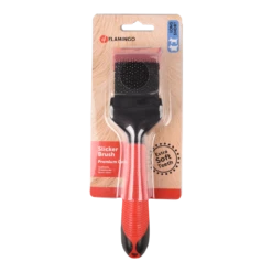 Flamingo Slickerborstel Zacht Met Handvat 2in1 - S - Hondenborstel -Huisdier Uitgebreid Winkel slickerborstel zacht met handvat 2in1 s hondenborstel 3