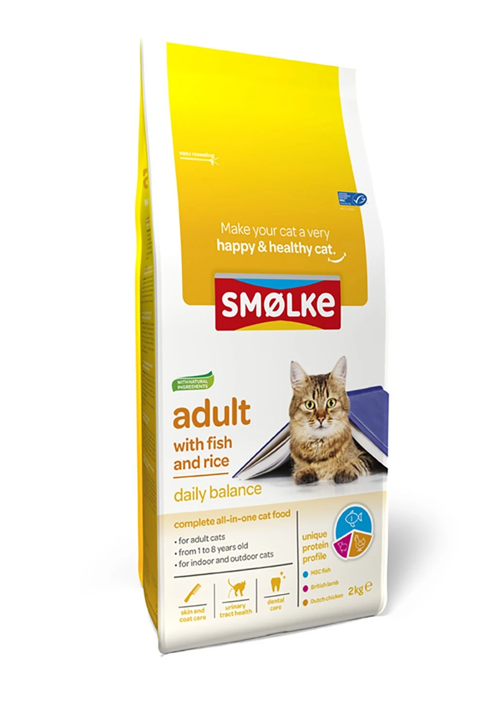 Smu00f8lke Adult Met Vis En Rijst - Kattenvoer - 2kg 3 Smu00f8lke Adult Met Vis En Rijst - Kattenvoer - 2kg
