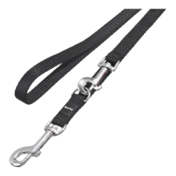 Flamingo Trainingslijn Ziggi Zwart - 200cm 25mm - Hondenriem