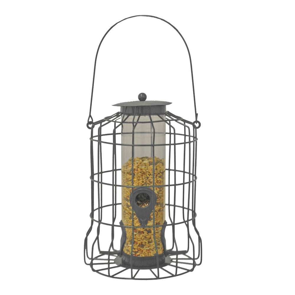 Voederautomaat Metaal Grijs Voor Kleine Vogels, 24x17 Cm 5 Voederautomaat Metaal Grijs Voor Kleine Vogels, 24x17 Cm - Afbeelding 3