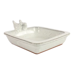 Vogelbad Momo Vierkant - 29x25x10,5cm - Wit