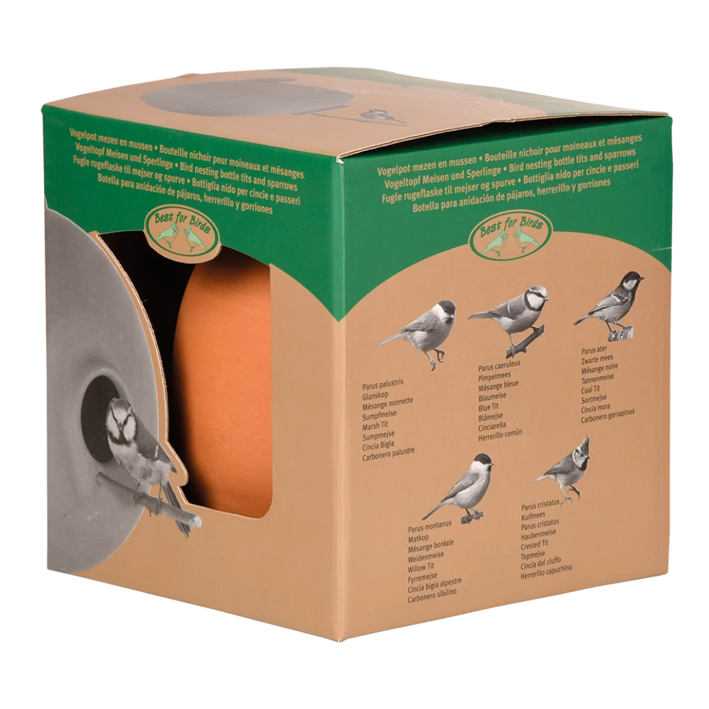 Vogelpot Rond Mezen En Mussen 5 Vogelpot Rond Mezen En Mussen - Afbeelding 3