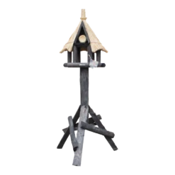 Vogelshuis Bonte/Bleke Sperwer - Riet - Zwart - 150x45x45cm