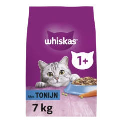 Whiskas 1+ Adult Droge Brokjes - Tonijn - Kattenvoer - 7kg
