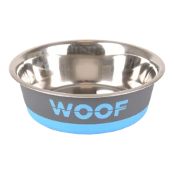 Flamingo Woof Hondenvoerbak - Grijs/Blauw - 21,5cm - 1700ml